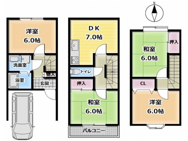 【間取り】 | 山科区西野楳本町　中古戸建