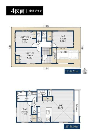 世田谷区若林2丁目　建築条件無し売地　残3区画の参考プラン|4区画参考プラン間取り図

現地ご見学希望・資料請求などお気軽にお問い合わせ下さい！
03-5990-5201