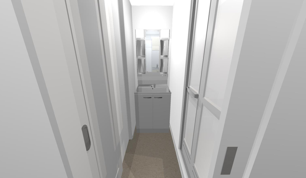 メゾンハピネス 303号室の洗面所