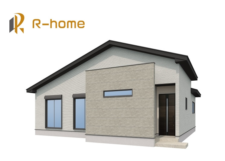 つくば市小白硲2期　新築戸建て　1号棟の外観パース|2026年2月完成予定！近隣の同仕様完成物件をご見学いただけます♪