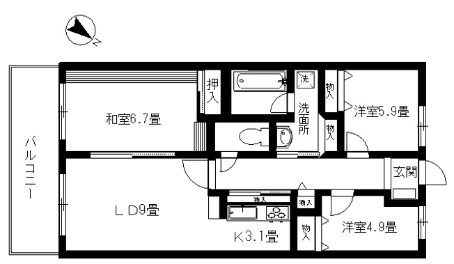 【間取り】 | アイランドマンションB棟