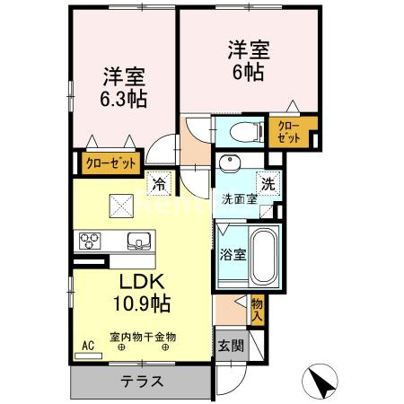 フォレスト九西の間取り