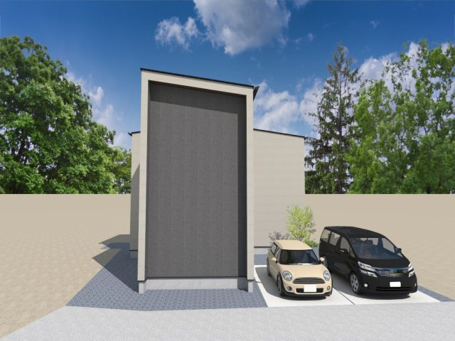 新築戸建　富士市石坂2期1号棟の外観パース|完成イメージ