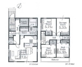 越谷市東越谷　新築分譲住宅　全3棟の画像
