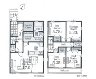 越谷市東越谷　新築分譲住宅　全3棟の画像