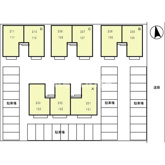 アンソレイユ Ｄの寝室