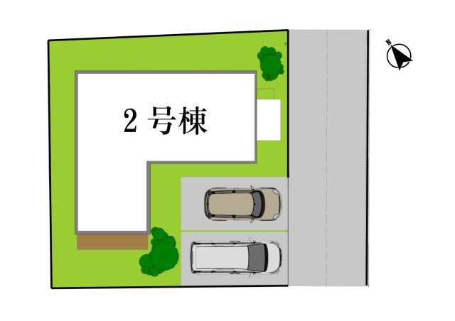 新築戸建　富士市石坂2期2号棟の区画図