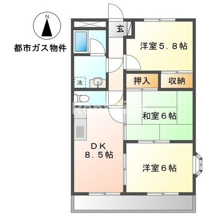 グランドールＡの間取り|間取図