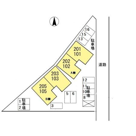 メゾンフレンド Ａの区画図