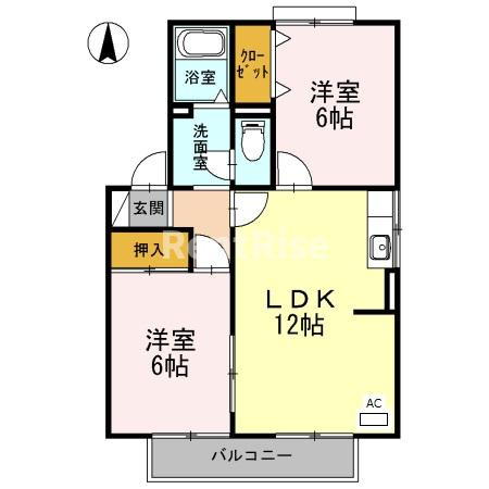 カムール高畑 Ｂの間取り