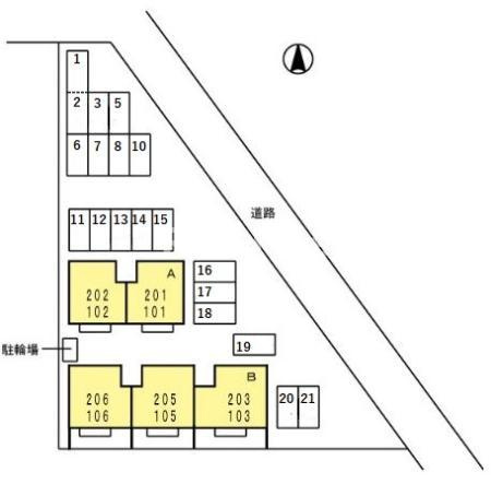 カムール高畑 Ｂのエントランス
