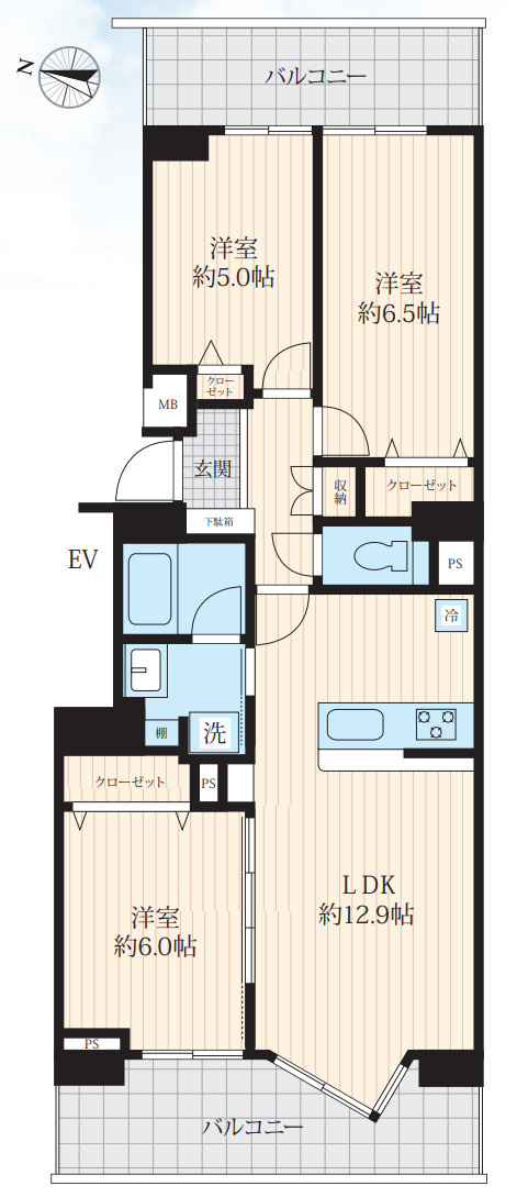 横浜星の丘ビューシティB棟【仲介手数料無料】の間取り