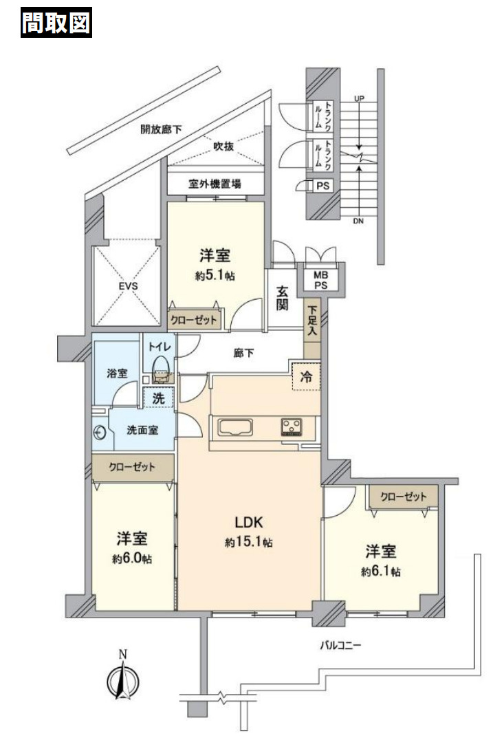 ベルシャトウ戸塚1番館【仲介手数料無料】ペット可♪の間取り