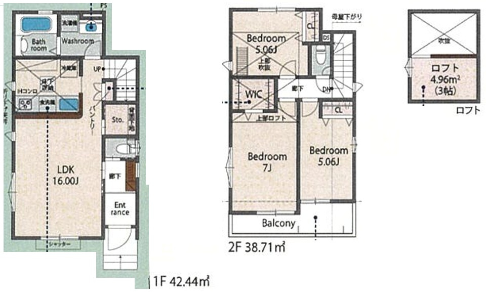TIARA狭山市水野２期　全２棟の間取り