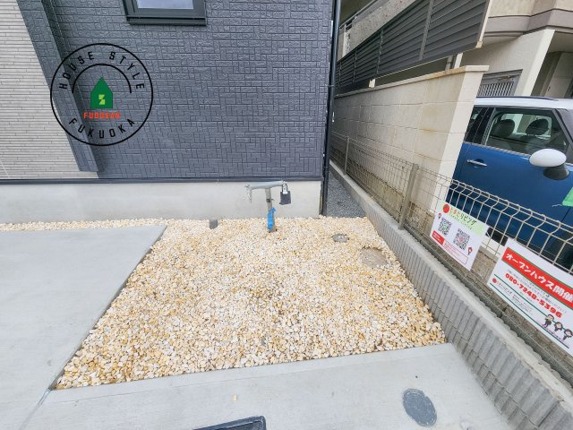 福岡市博多区南八幡町1丁目第1-3棟（1号棟）の庭|お庭で自由な時間を過ごせます。