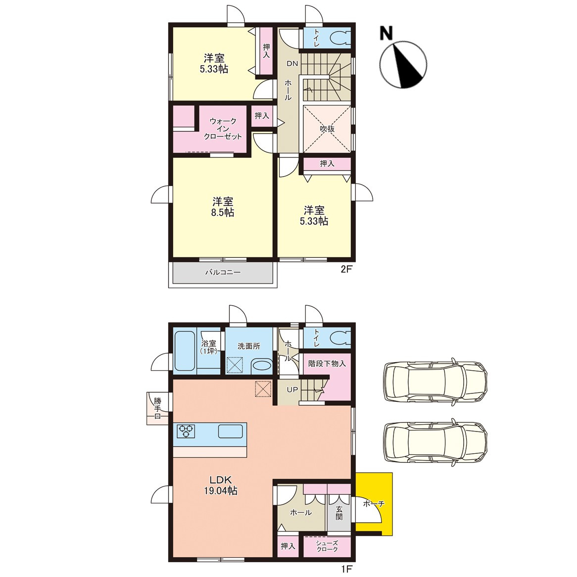 岸の丘町　中古戸建て（一条工務店施工）の間取り