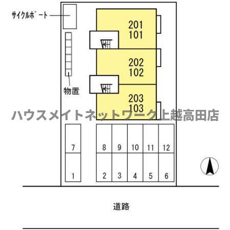 クレールコートの区画図|配置図