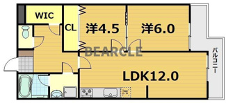【間取り】 | ビューハイツ京都山科