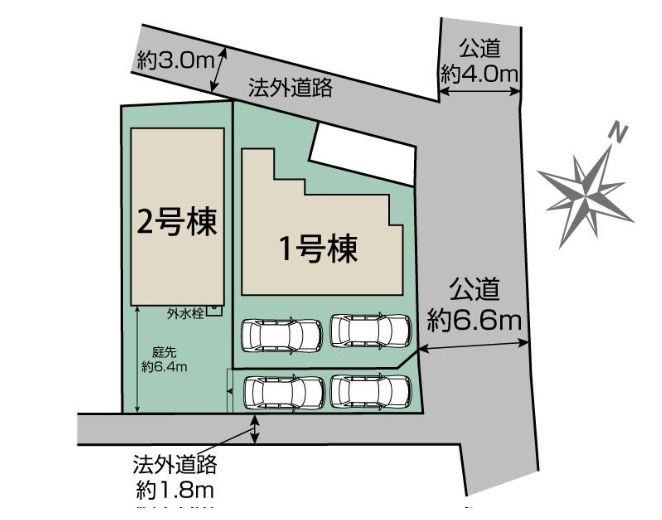 中央区淵野辺本町1丁目新築戸建て　2期1号棟の区画図|区画図「中央区淵野辺本町1丁目新築戸建て」