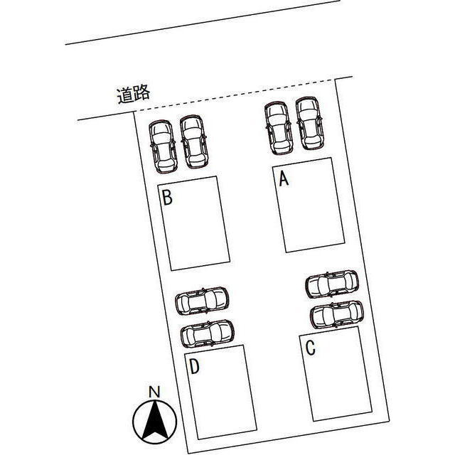 瑞穂市野白新田の一戸建ての駐車場