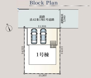 【仲介手数料無料】新築戸建　深谷市岡里7-17（全1棟オール電化住宅）の区画図