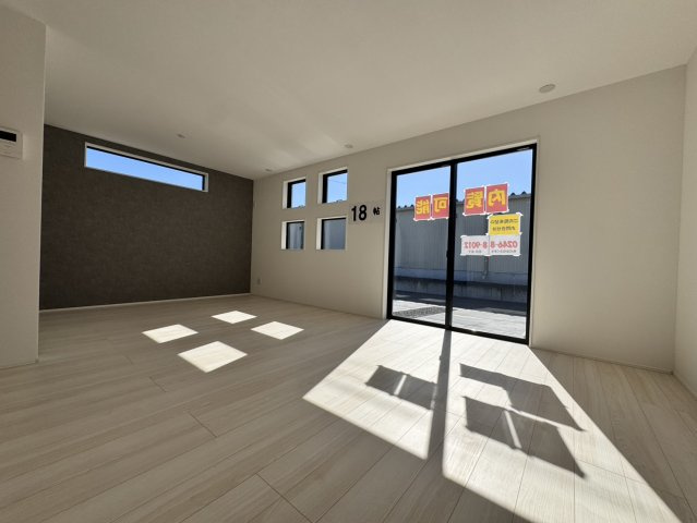 いわき市錦町花ノ井3期　新築戸建の居間・リビング