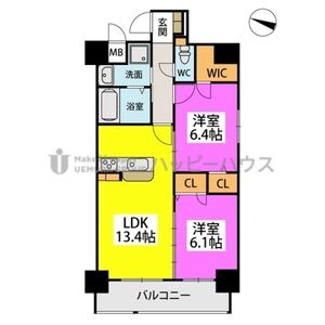 カーサプラス香椎駅前の間取り