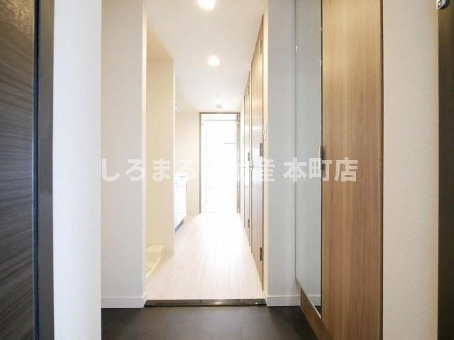 プレサンス心斎橋ソレイユの玄関