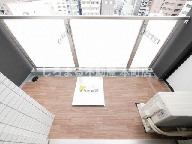 プレサンス心斎橋ソレイユのバルコニー