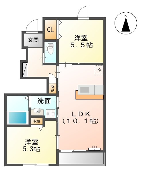 メゾン ラフィネＢ棟の間取り