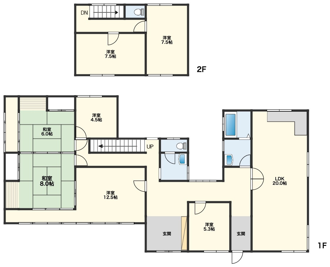 埼玉県加須市大越　中古戸建の間取り