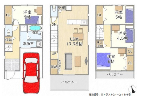 【間取り】 | 八尾市高美町2丁目新築一戸建