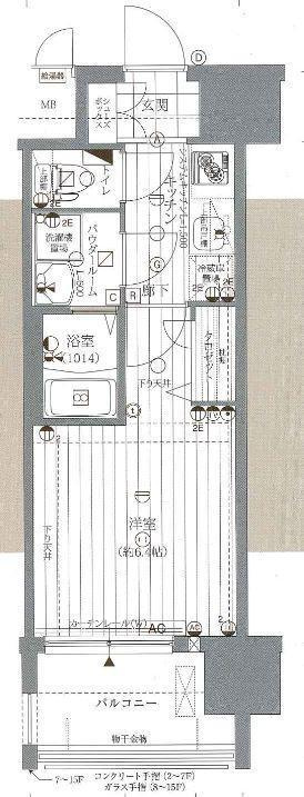 レジュールアッシュ大阪城北の間取り