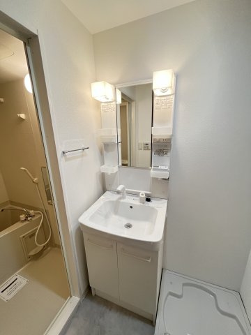 レジュールアッシュ大阪城北の洗面所