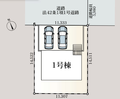 【前面道路含む現地写真】 | 深谷市岡里第４　新築戸建　　全１棟 | 11/24撮影