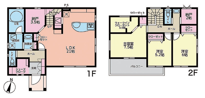 大磯町国府本郷　中古戸建の間取り