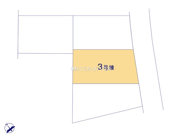 北本市下石戸下　新築一戸建て　リーブルガーデン　03の区画図|3号棟