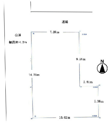 尼崎市塚口町　売土地の土地図