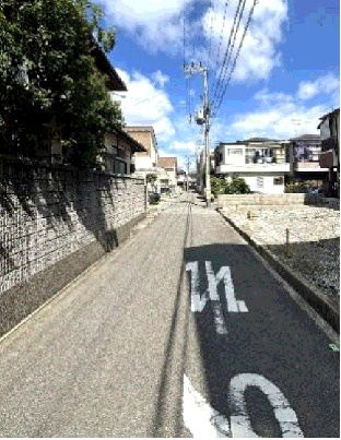 尼崎市塚口町　売土地の前面道路含む現地写真