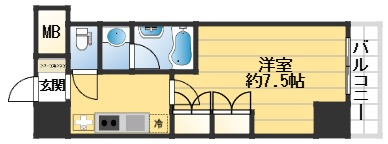 ザ・パークハビオ江坂公園の間取り
