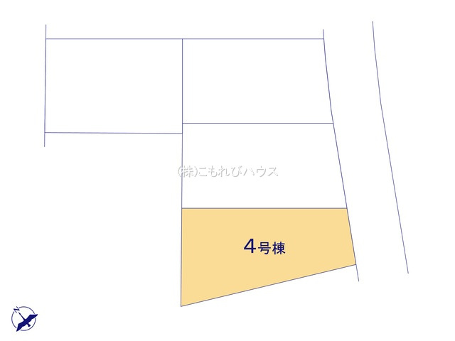 北本市下石戸下　新築一戸建て　リーブルガーデン　04の区画図|4号棟
