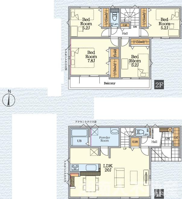 藤沢市善行坂２丁目３８９８－１５５新築戸建ての間取り