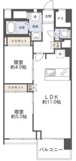 【間取り】 | 新大塚共同住宅 | 南東向きのお部屋なので、陽当たり・通風良好です！