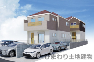 【外観】 | 南区相武台3丁目  4号棟 3期 | イメージパース（完成時に現況と異なる場合は現況優先となります）