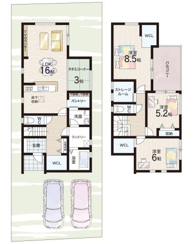 加古川市加古川町北在家　第4期　新築一戸建ての間取り|1号地