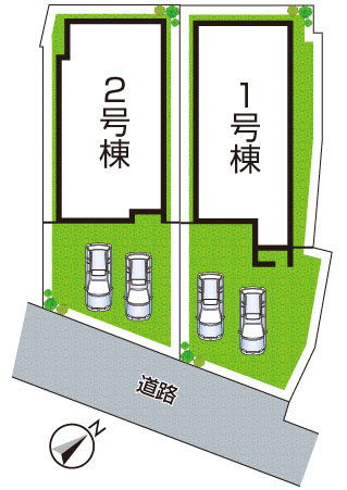 29(土)30(日)現地見学可能！◆岸和田市並松町　全2邸の区画図|全2区画