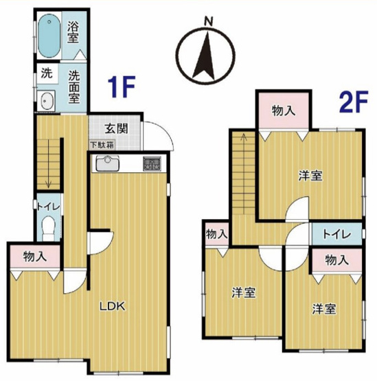 【間取り】 | 久喜市西大輪1丁目　中古戸建