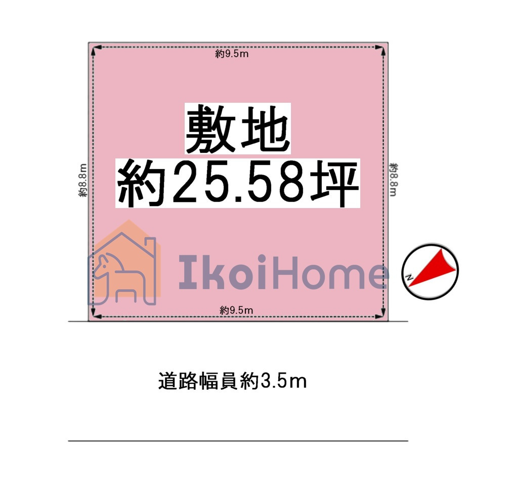 明石市大久保町西島　土地の土地図|●年中無休：当日予約可●敷地約25坪の整形地！建築条件はございませんのでお好きなメーカーで建築可能♪