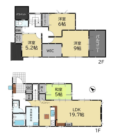 【間取り】 | 糟屋郡宇美町障子岳3丁目1期　1号棟（全4棟）【仲介手数料無料・0円】 | 平日、土日祝日もお好きな日時にご見学可能です。お気軽にお問合せ下さい。
