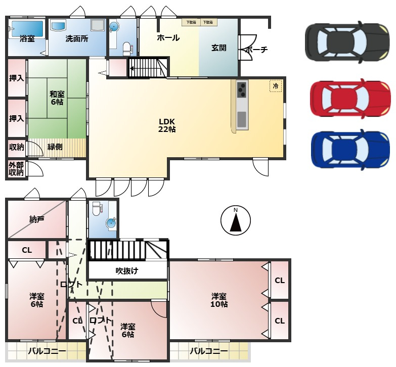 【間取り】の画像